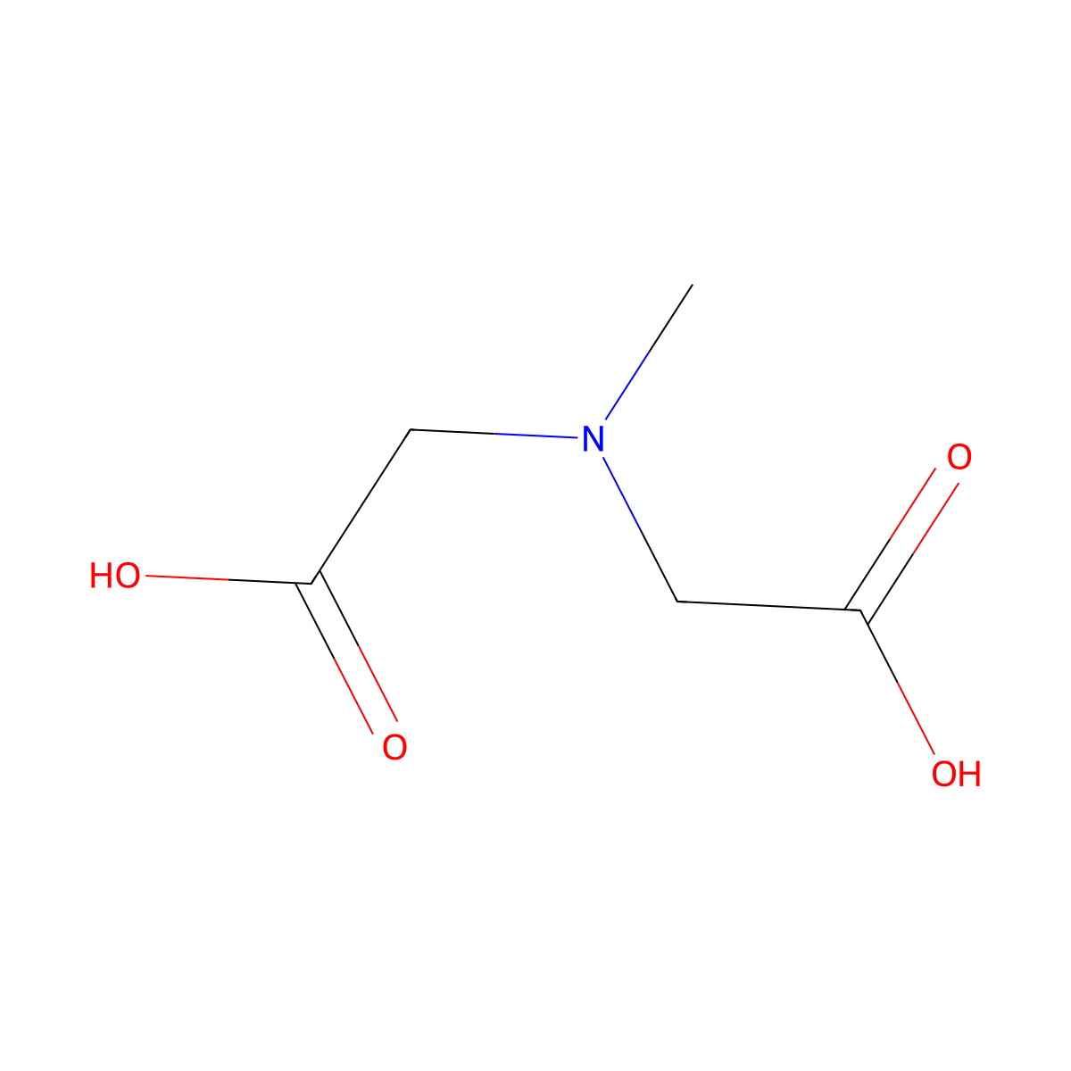 N-methyliminodiacetic acid molecular structure, CAS 4408-64-4