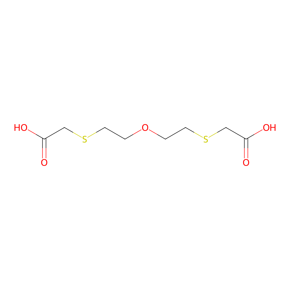 2-[2-[2-(Carboxymethylsulfanyl)ethoxy]ethylsulfanyl]acetic acid molecular structure, CAS 4408-66-6