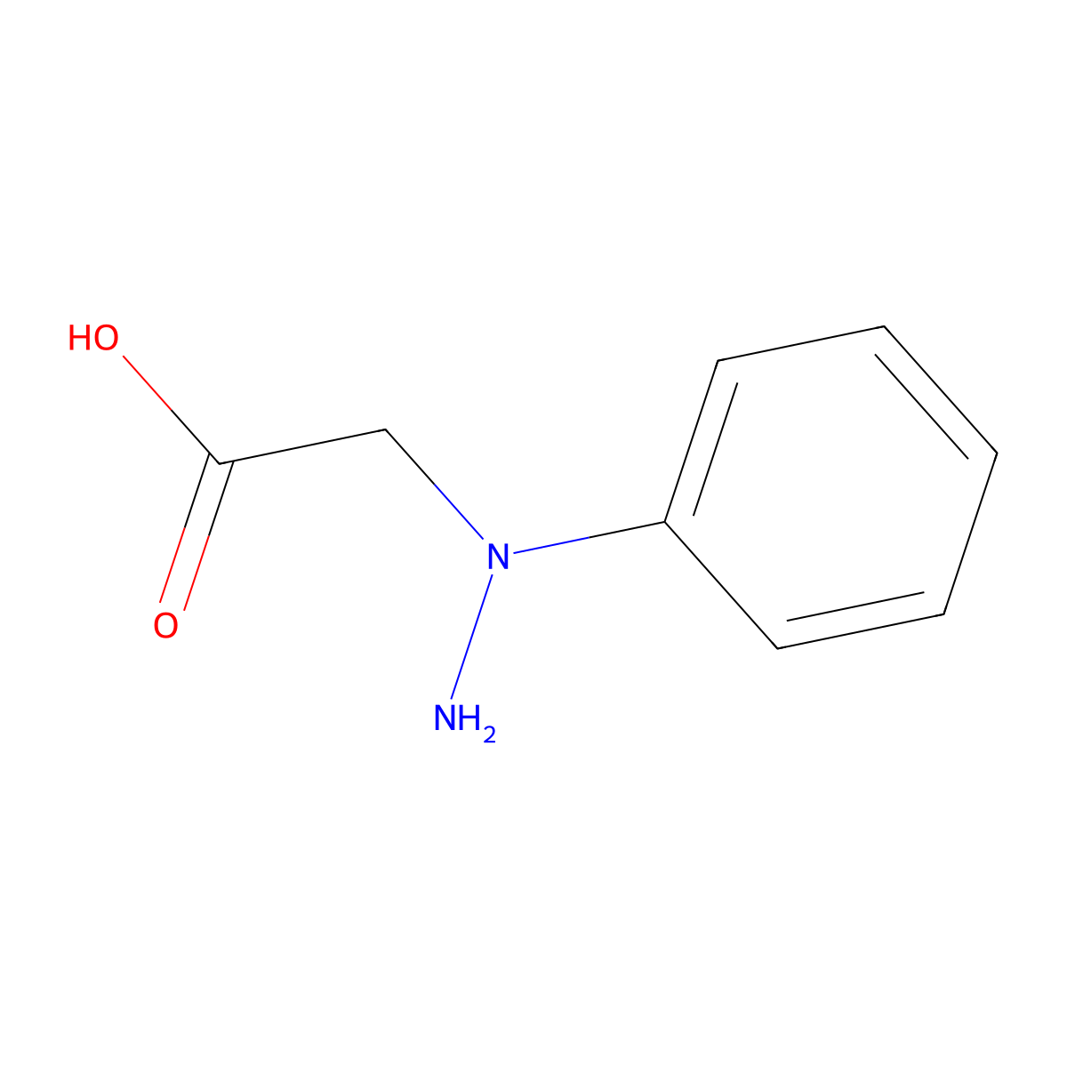 2-(1-Phenylhydrazinyl)acetic acid molecular structure, CAS 4408-70-2