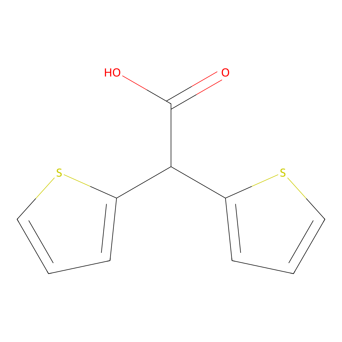 Di(2-thienyl)acetic acid molecular structure, CAS 4408-82-6