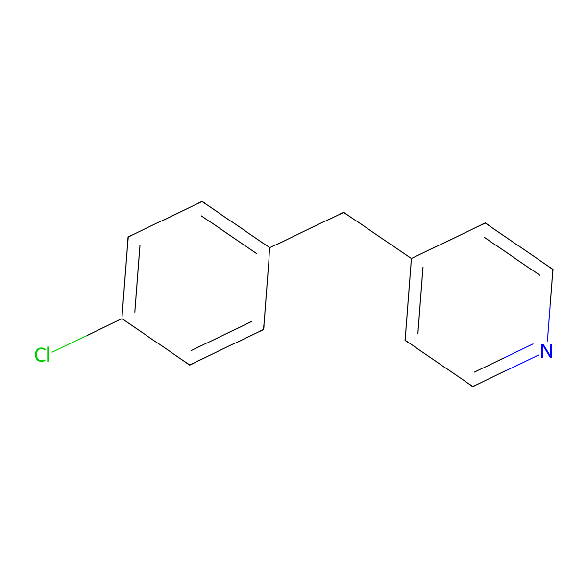 4-(4'-Chlorobenzyl)pyridine molecular structure, CAS 4409-11-4