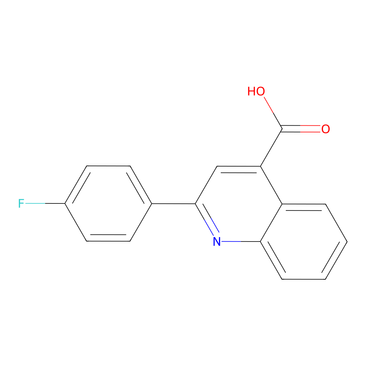 2-(4-Fluorophenyl)quinoline-4-carboxylic acid molecular structure, CAS 441-28-1