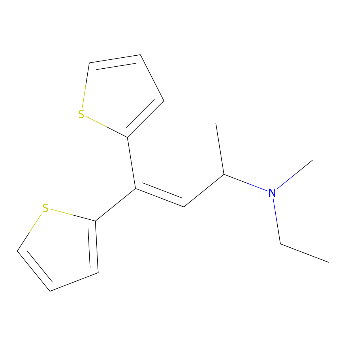 Ethylmethylthiambutene molecular structure, CAS 441-61-2