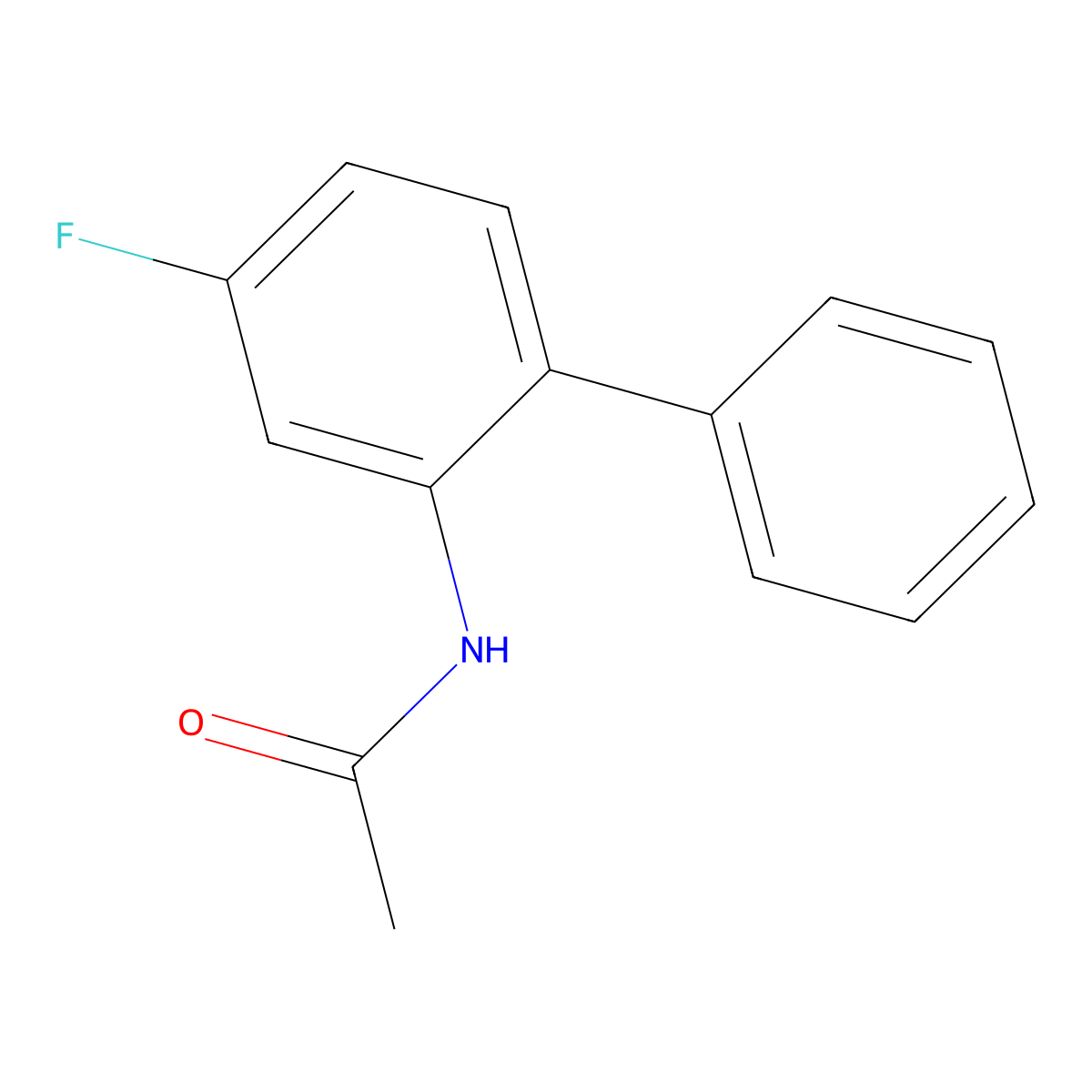 N-(4-Fluoro[1,1'-biphenyl]-2-yl)acetamide molecular structure, CAS 441-99-6