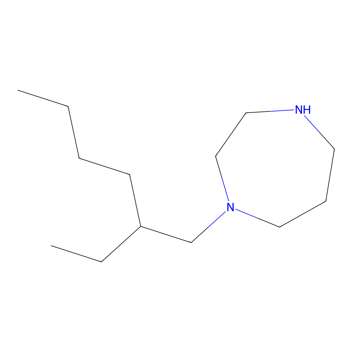 1-(2-Ethylhexyl)-1,4-diazepane molecular structure, CAS 4410-11-1