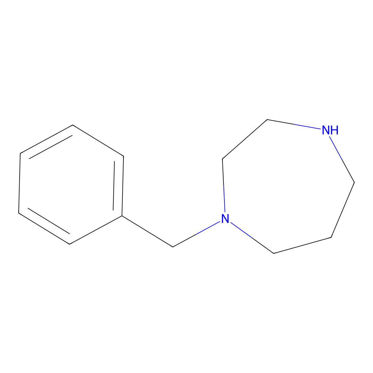 1-Benzyl-1,4-diazepane molecular structure, CAS 4410-12-2
