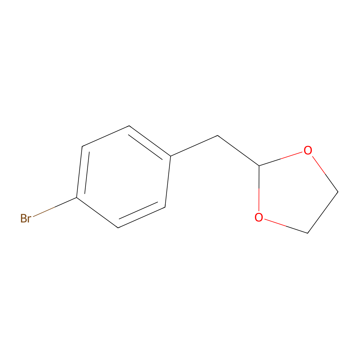 2-[(4-Bromophenyl)methyl]-1,3-dioxolane molecular structure, CAS 4410-16-6