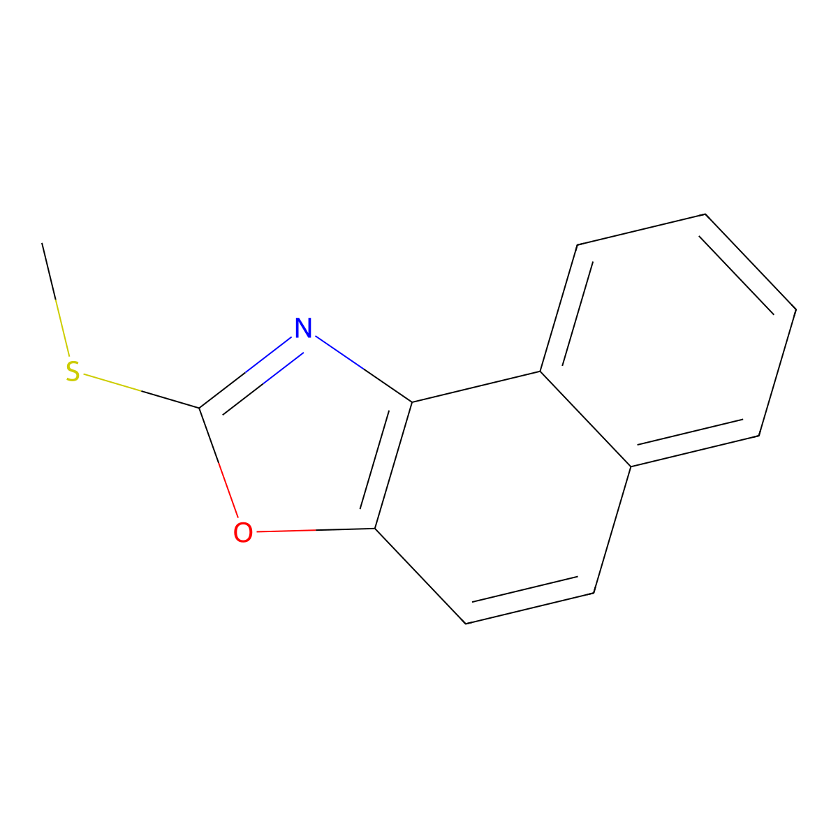 2-(Methylsulfanyl)naphtho[1,2-d][1,3]oxazole molecular structure, CAS 4410-27-9