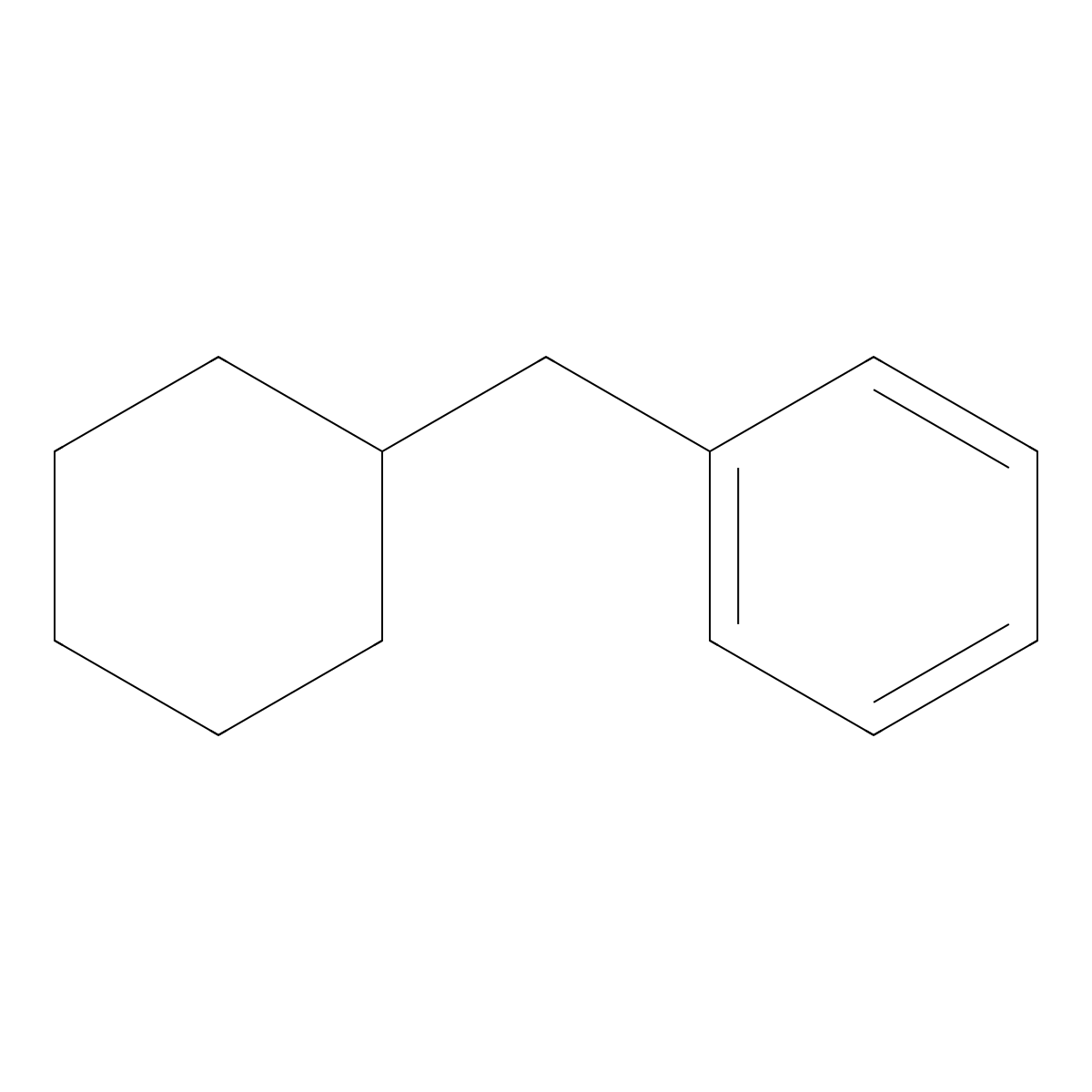 Benzene, (cyclohexylmethyl)- molecular structure, CAS 4410-75-7