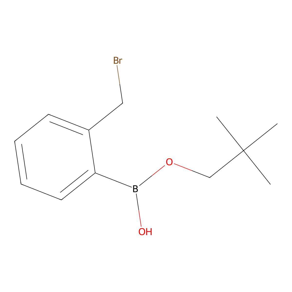 Neopentyl hydrogen (2-(bromomethyl)phenyl)boronate molecular structure, CAS 441011-76-3