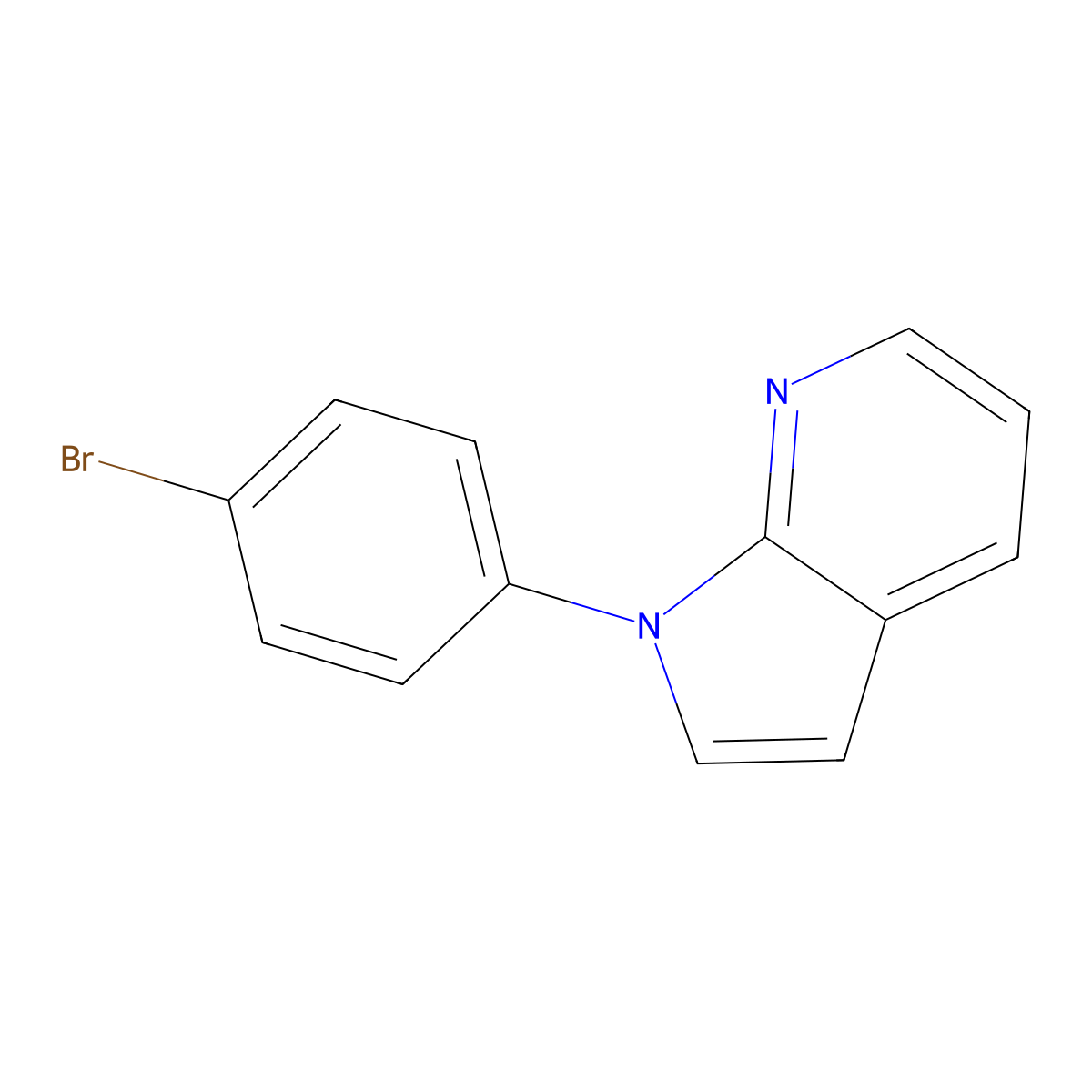 1-(4-Bromophenyl)-1H-pyrrolo[2,3-b]pyridine molecular structure, CAS 441012-22-2