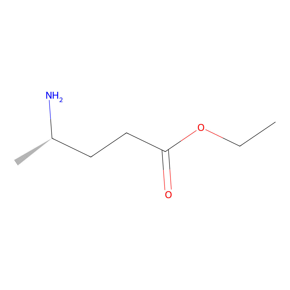 ethyl (4S)-4-aminopentanoate molecular structure, CAS 441012-57-3