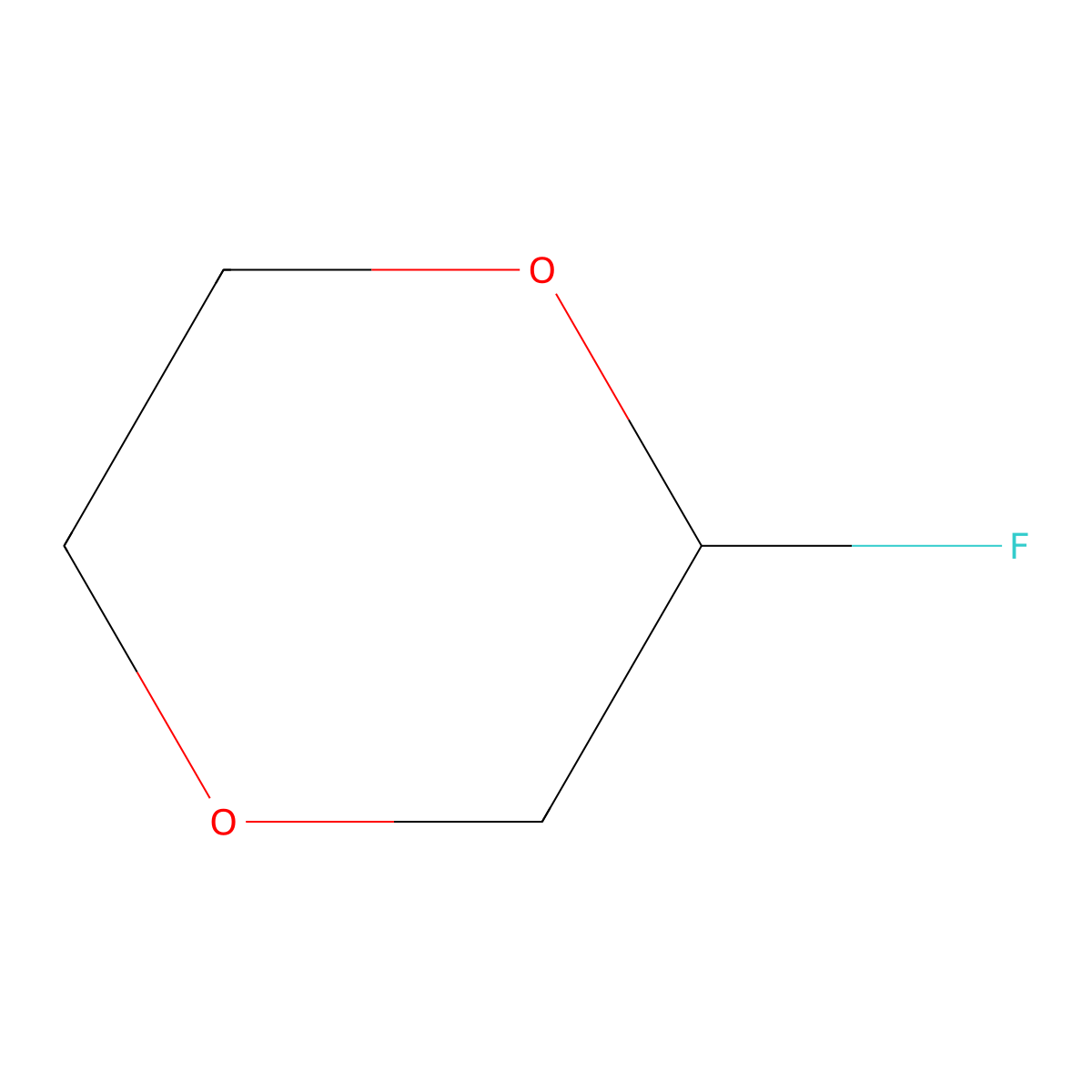 2-Fluoro-1,4-dioxane molecular structure, CAS 441014-81-9