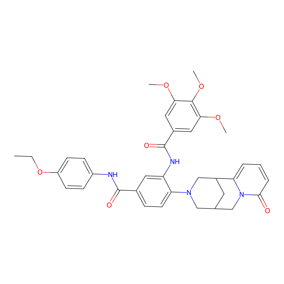 N-(5-((4-ethoxyphenyl)carbamoyl)-2-(8-oxo-5,6-dihydro-1H-1,5-methanopyrido[1,2-a][1,5]diazocin-3(2H,4H,8H)-yl)phenyl)-3,4,5-trimethoxybenzamide molecular structure, CAS 441047-32-1