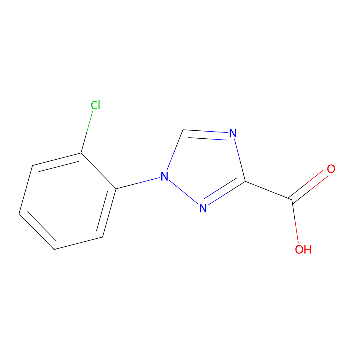 1-(2-Chlorophenyl)-1,2,4-triazole-3-carboxylic acid molecular structure, CAS 441052-64-8