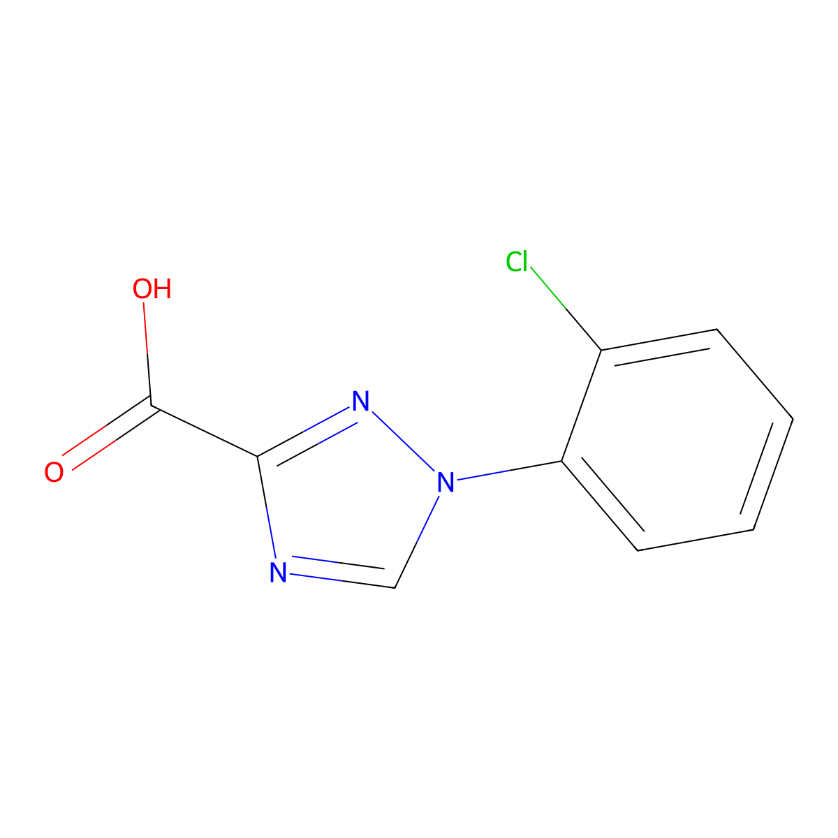 1-(2-Chlorophenyl)-1,2,4-triazole-3-carboxylic acid molecular structure, CAS 441052-64-8