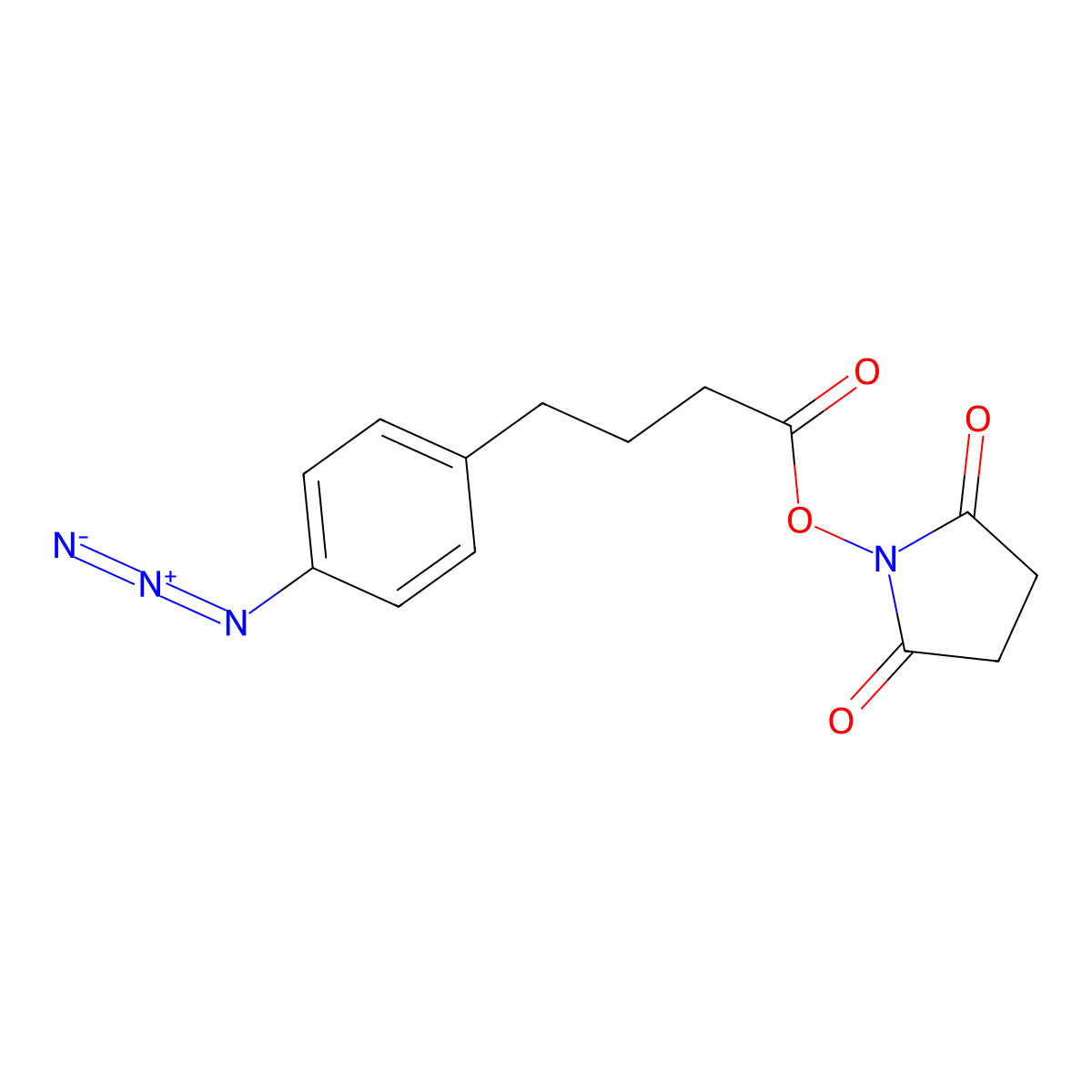 Succinimidyl 4-(4-azidophenyl)butyrate molecular structure, CAS 441052-82-0