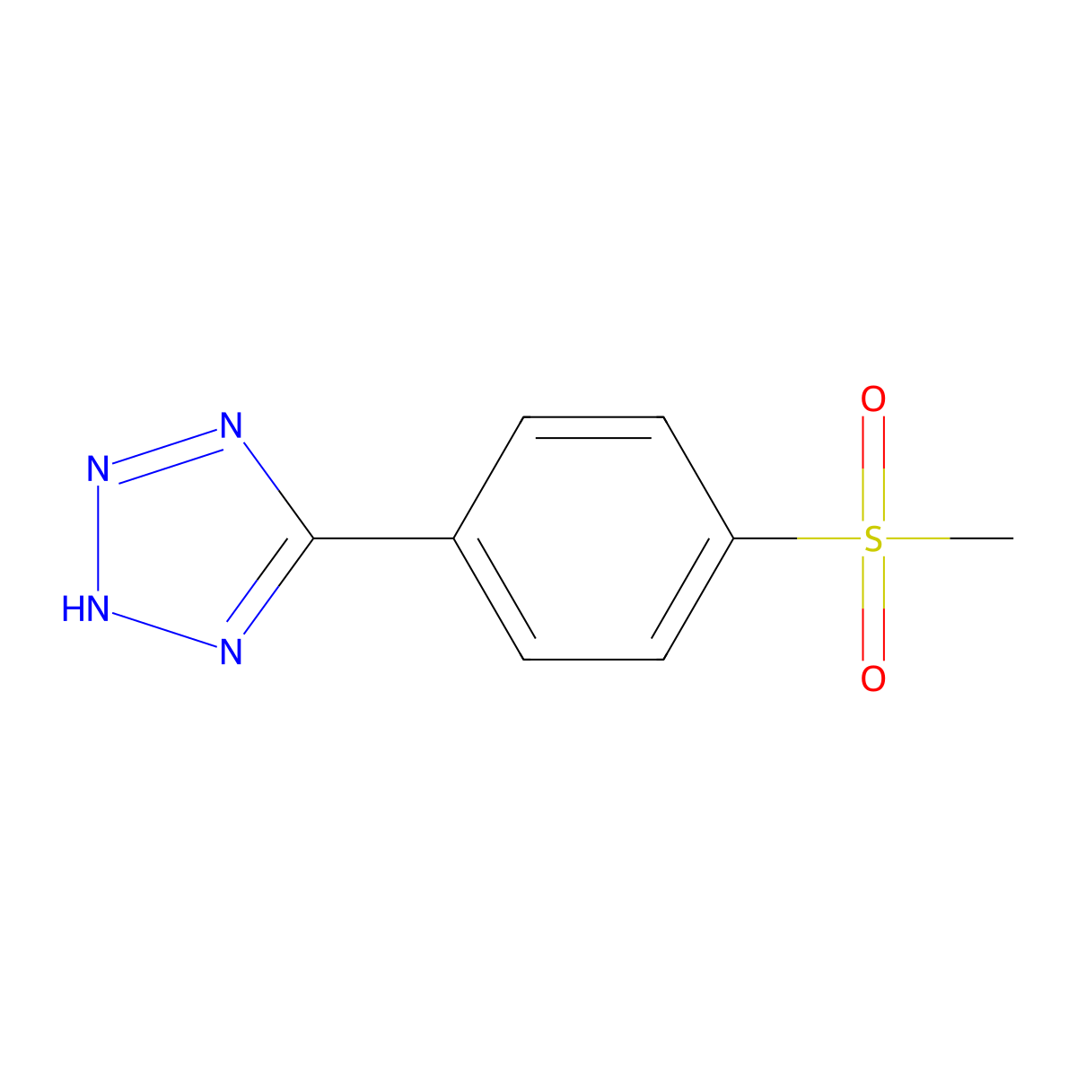 5-[4-(methylsulfonyl)phenyl]-2H-tetrazole molecular structure, CAS 441054-54-2
