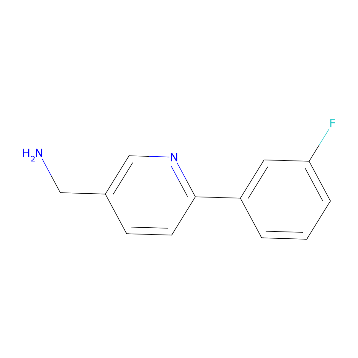 [6-(3-Fluorophenyl)pyridin-3-yl]methanamine molecular structure, CAS 441055-57-8