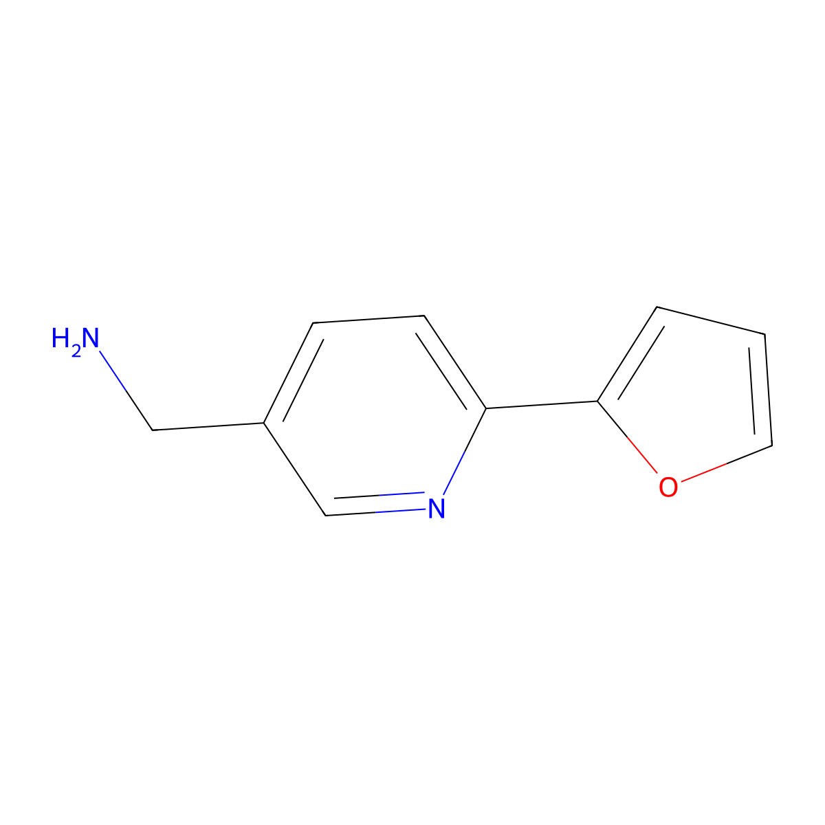 1-(6-(Furan-2-yl)pyridin-3-yl)methanamine molecular structure, CAS 441055-75-0
