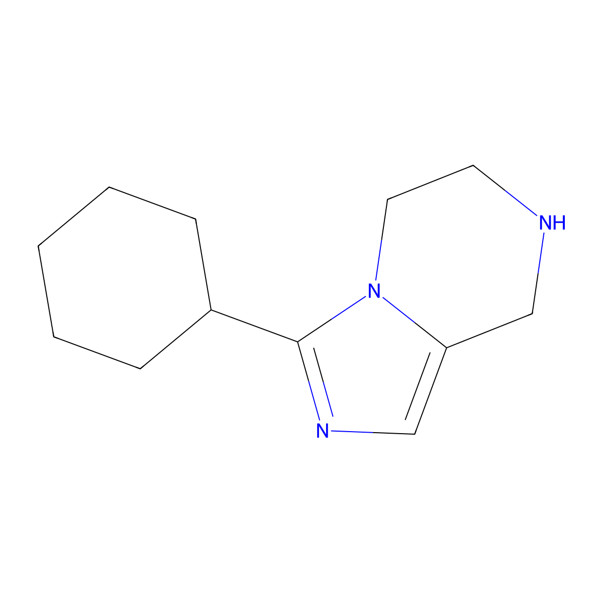 3-cyclohexyl-5H,6H,7H,8H-imidazo[1,5-a]pyrazine molecular structure, CAS 441064-90-0