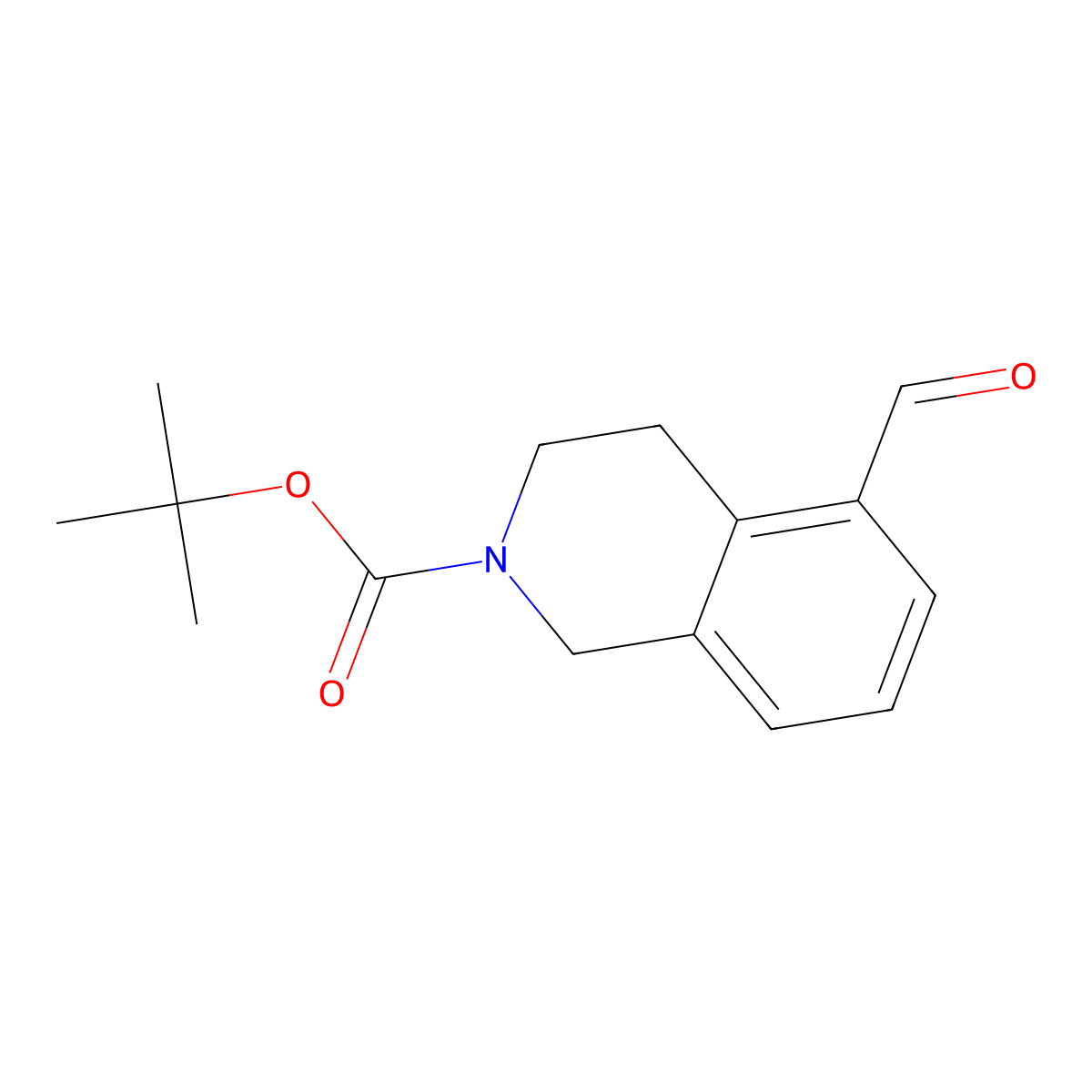 Tert-butyl 5-formyl-1,2,3,4-tetrahydroisoquinoline-2-carboxylate molecular structure, CAS 441065-33-4