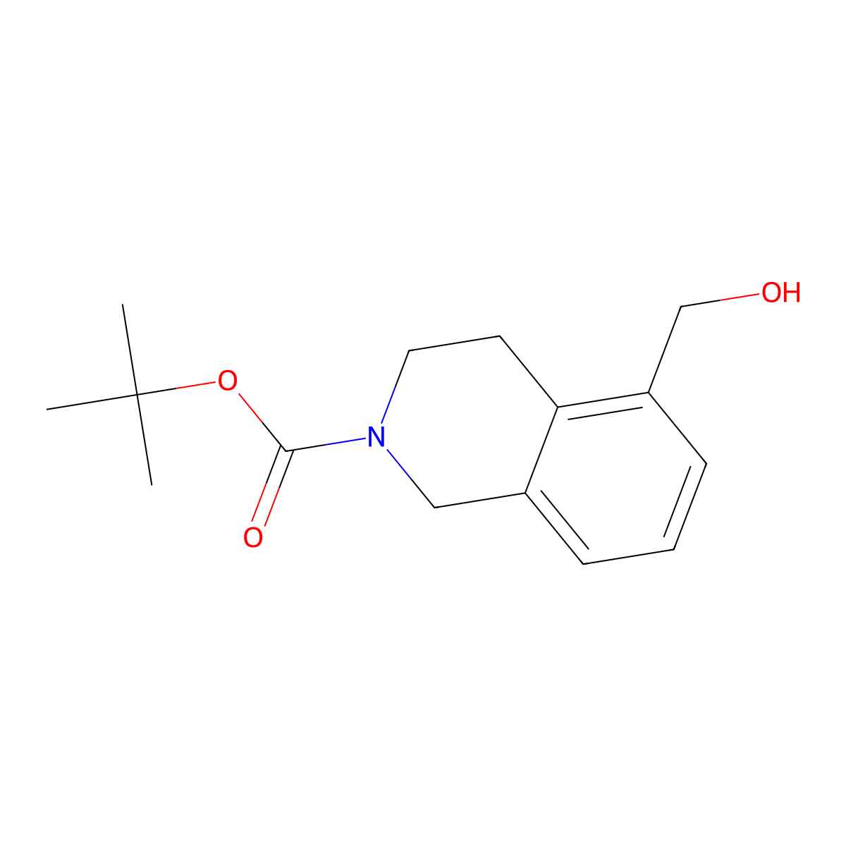 1,1-Dimethylethyl 3,4-dihydro-5-(hydroxymethyl)-2(1H)-isoquinolinecarboxylate molecular structure, CAS 441065-34-5