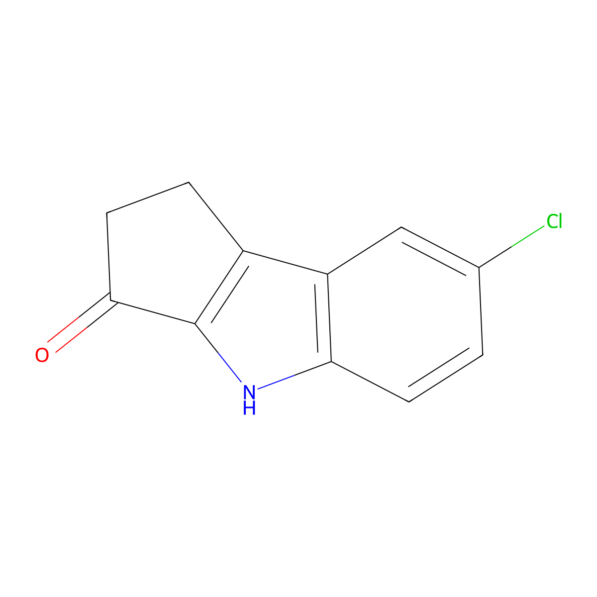 7-chloro-1,2-dihydrocyclopenta[b]indol-3(4H)-one molecular structure, CAS 441067-87-4