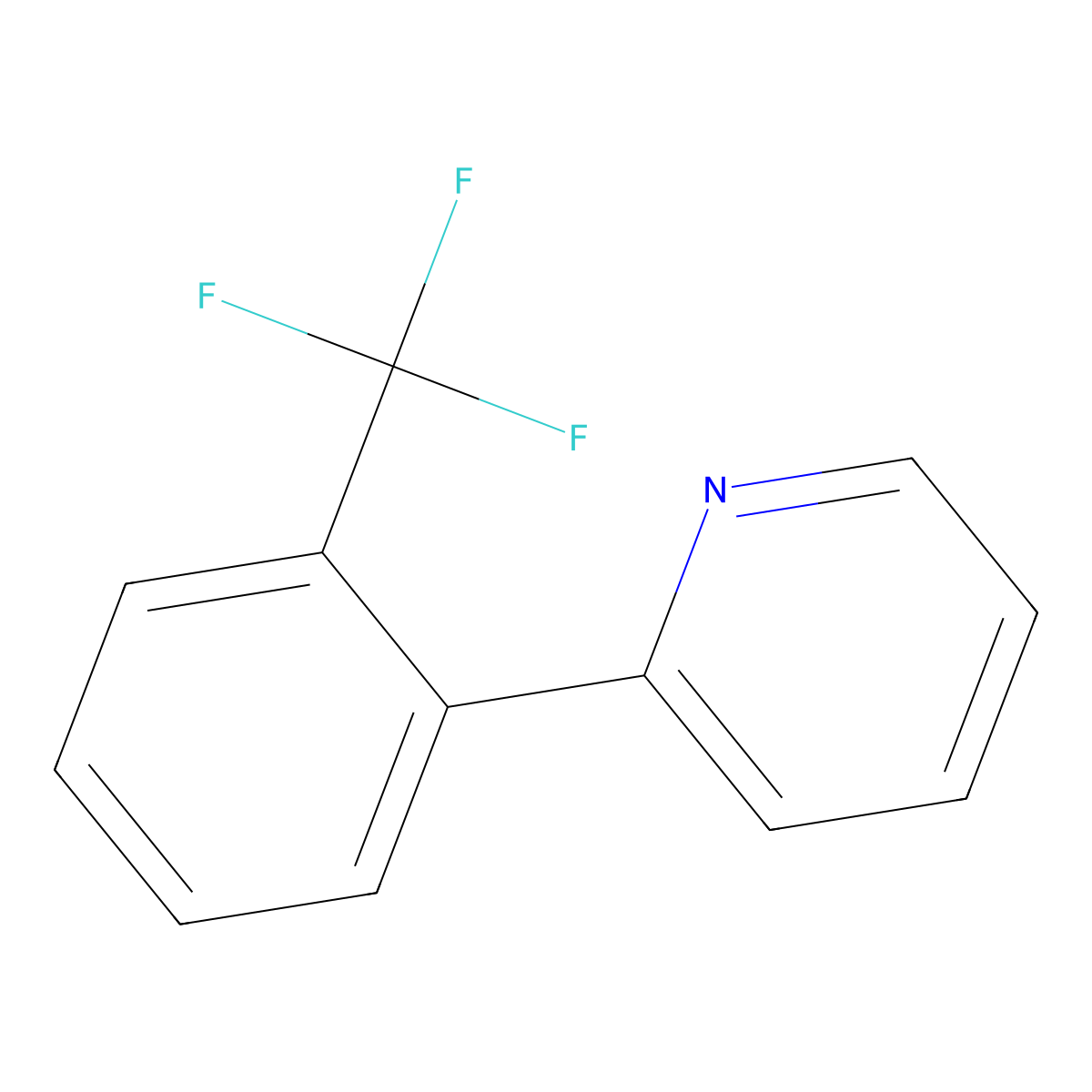 2-(2-(Trifluoromethyl)phenyl)pyridine molecular structure, CAS 441072-21-5
