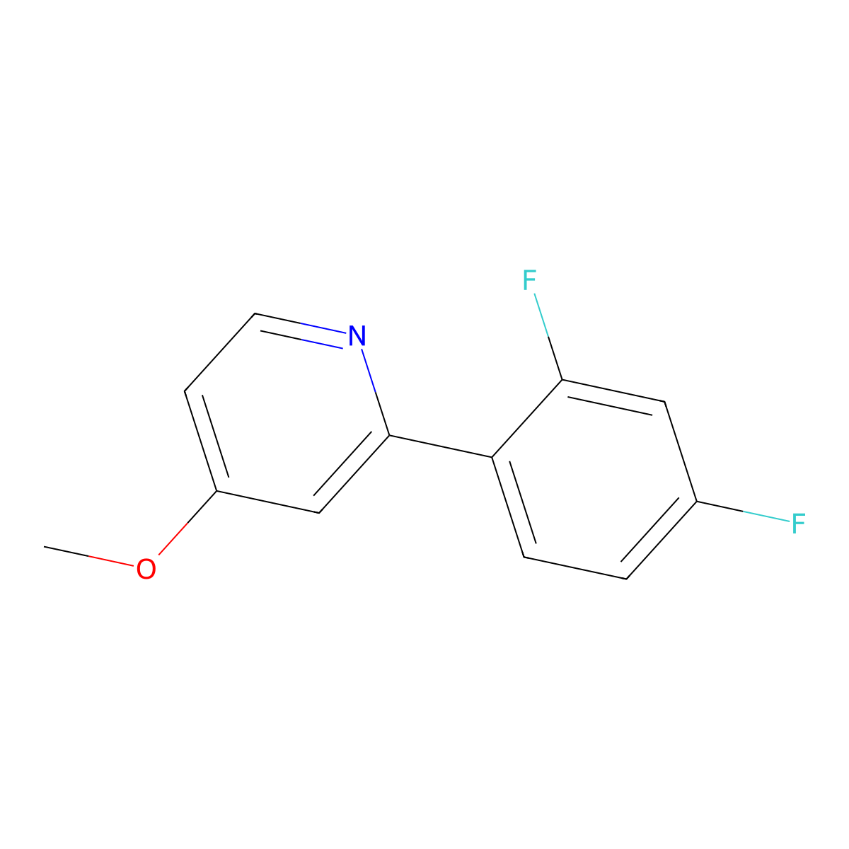 2-(2,4-Difluorophenyl)-4-methoxypyridine molecular structure, CAS 441072-25-9