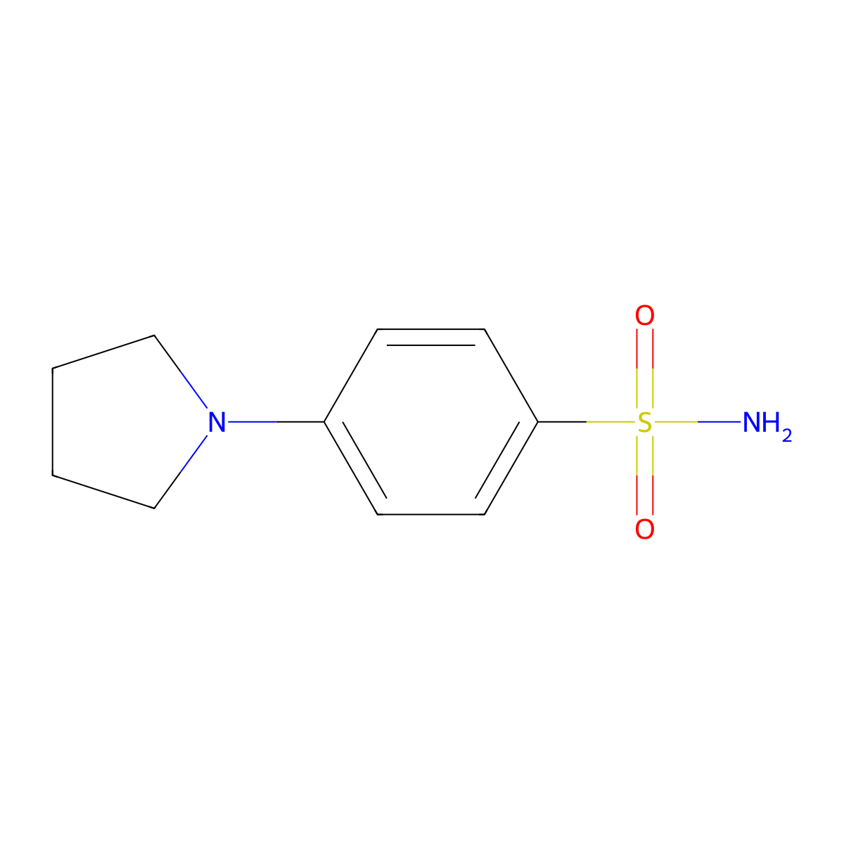 4-(Pyrrolidin-1-yl)benzene-1-sulfonamide molecular structure, CAS 4411-70-5