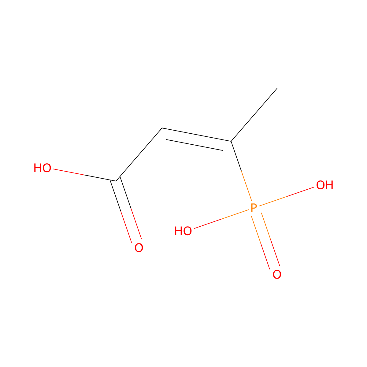 3-Phosphonobut-2-enoic acid molecular structure, CAS 4412-12-8
