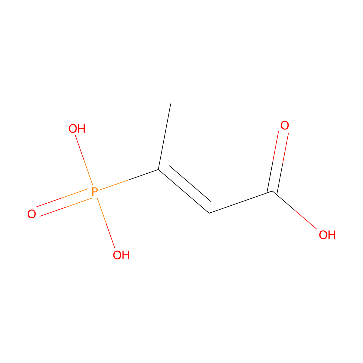 3-Phosphonobut-2-enoic acid molecular structure, CAS 4412-12-8