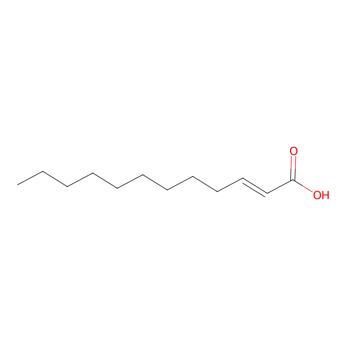 2-Dodecenoic acid molecular structure, CAS 4412-16-2