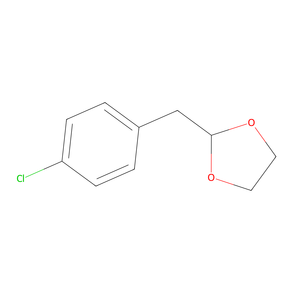1-Chloro-4-(1,3-dioxolan-2-ylmethyl)benzene molecular structure, CAS 4412-51-5