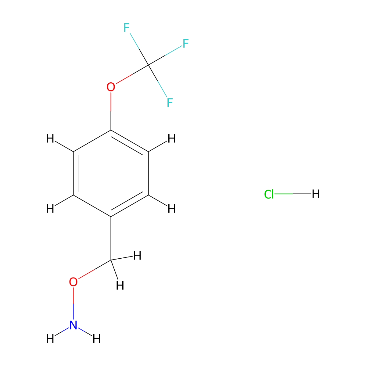 O-[4-(Trifluoromethoxy)benzyl]hydroxylamine Hydrochloride molecular structure, CAS 441283-40-5