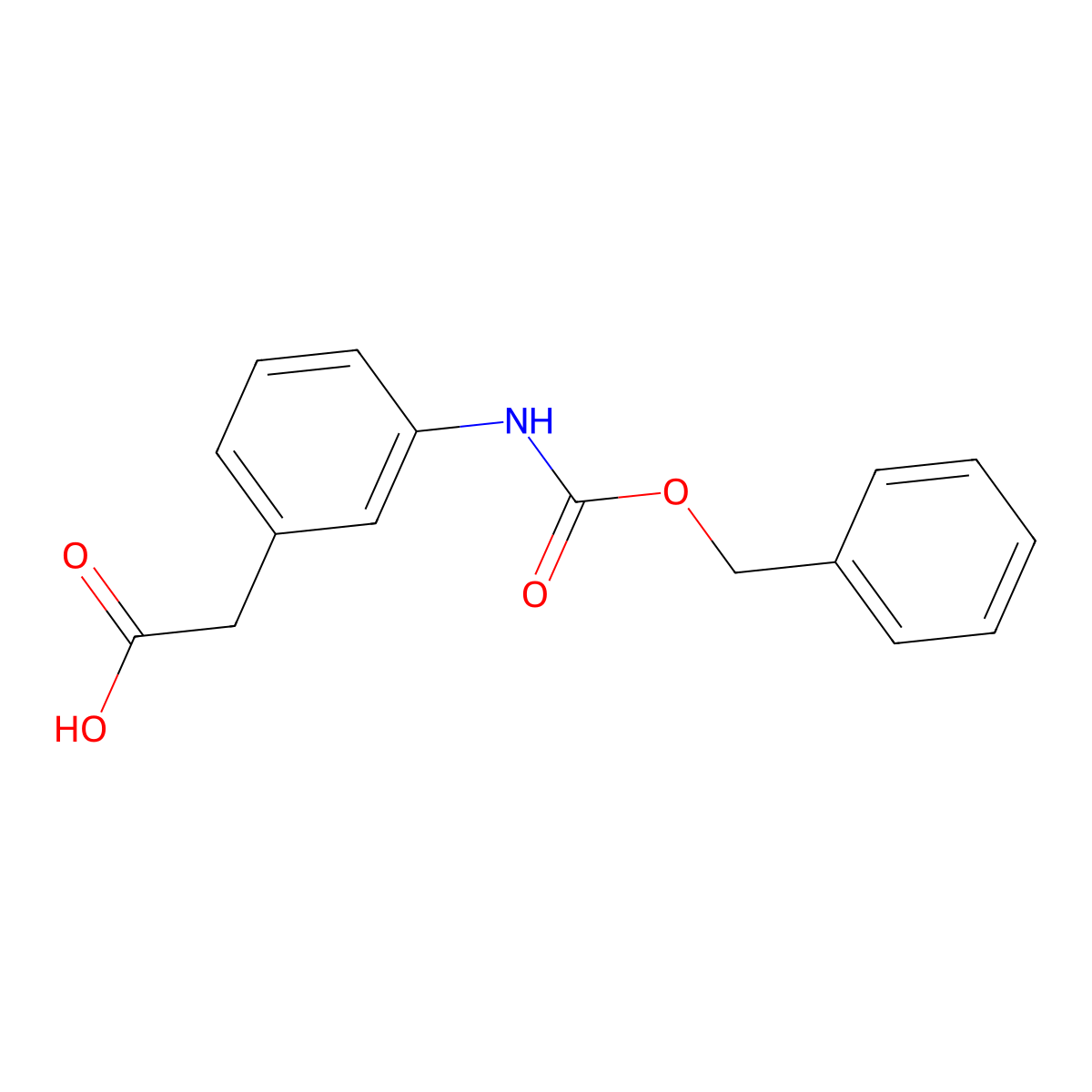 2-(3-{[(Benzyloxy)carbonyl]amino}phenyl)acetic acid molecular structure, CAS 441285-17-2