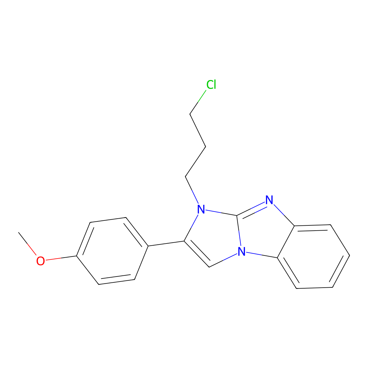 1-(3-chloropropyl)-2-(4-methoxyphenyl)-1H-imidazo[1,2-a]benzimidazole molecular structure, CAS 441289-09-4