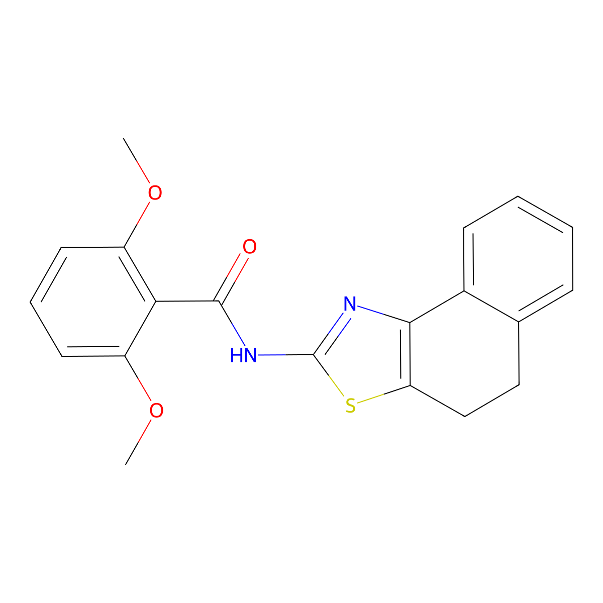 N-(4,5-dihydronaphtho[1,2-d]thiazol-2-yl)-2,6-dimethoxybenzamide molecular structure, CAS 441289-74-3