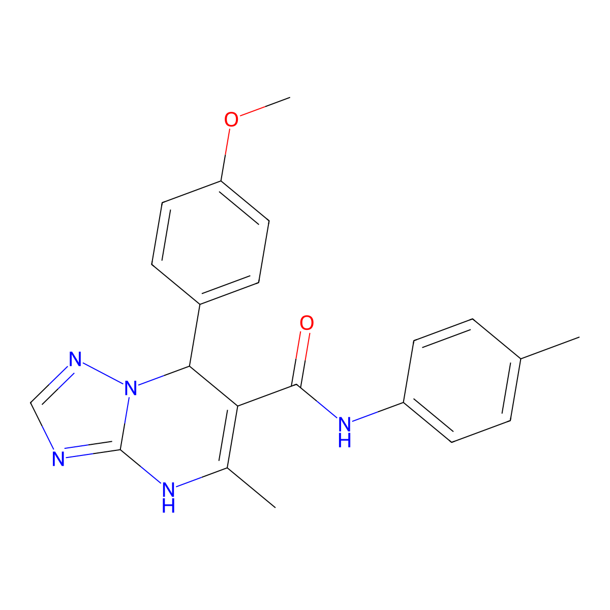 7-(4-methoxyphenyl)-5-methyl-N-(p-tolyl)-4,7-dihydro-[1,2,4]triazolo[1,5-a]pyrimidine-6-carboxamide molecular structure, CAS 441289-78-7