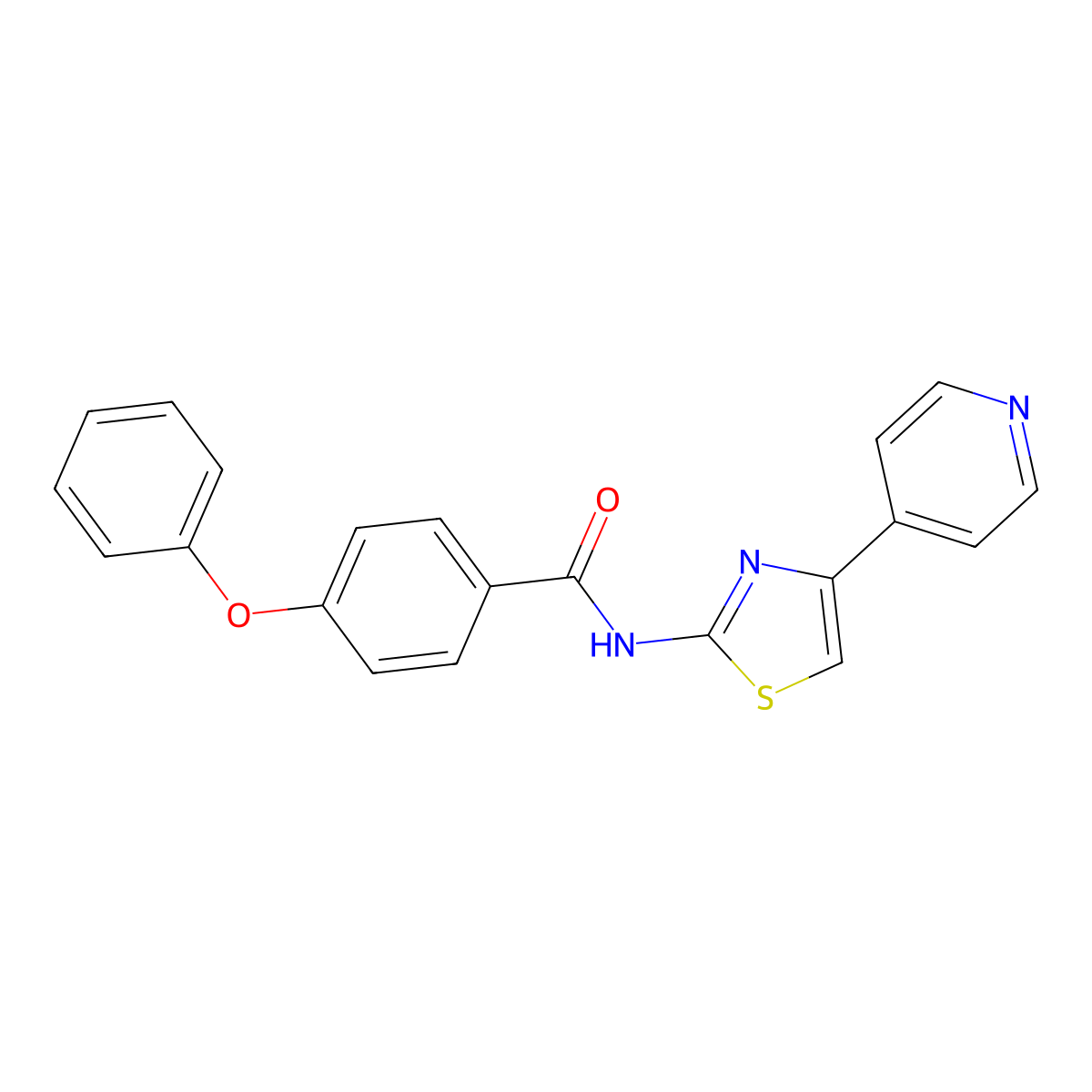 4-phenoxy-N-(4-pyridin-4-yl-1,3-thiazol-2-yl)benzamide molecular structure, CAS 441289-94-7