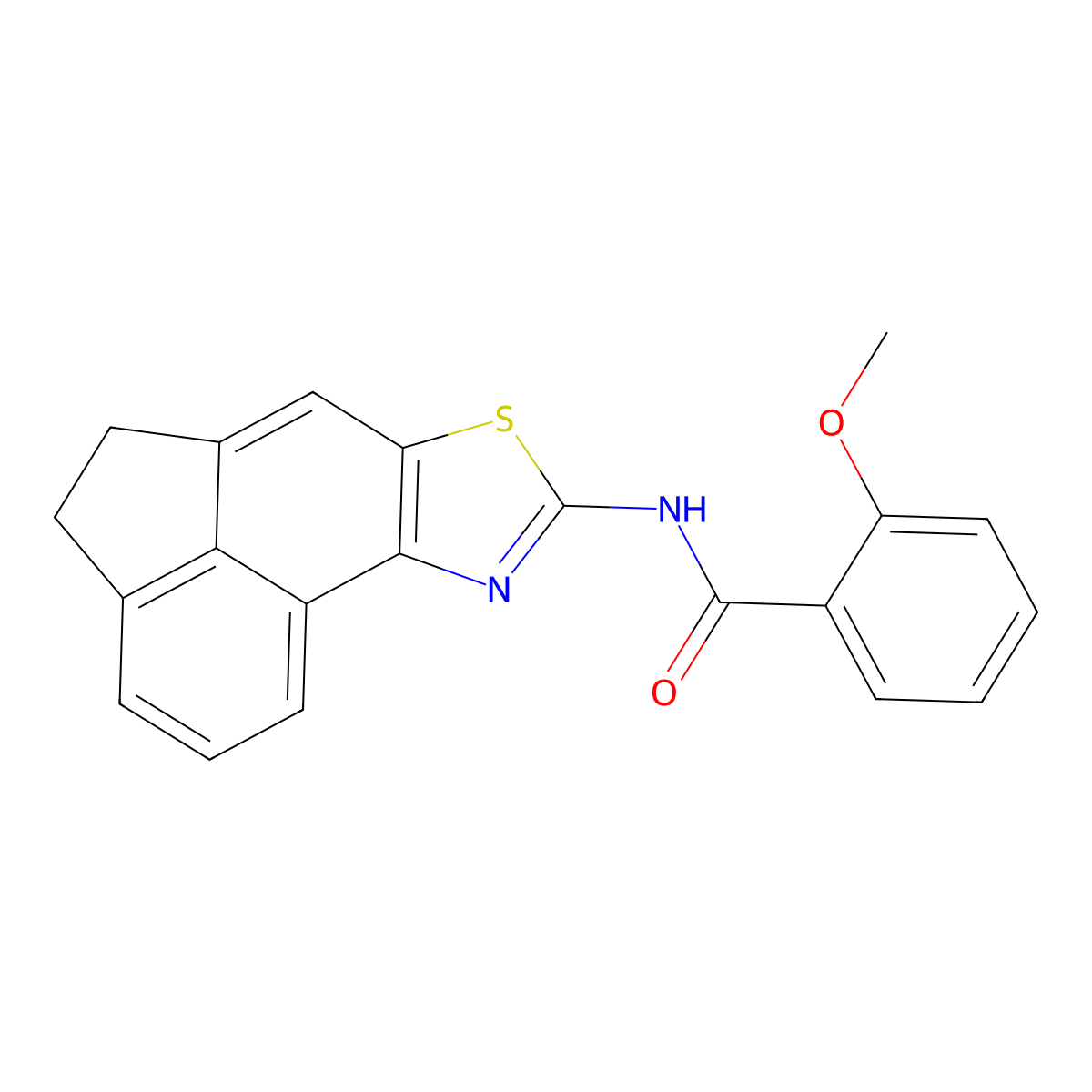 2-methoxy-N-{5-thia-3-azatetracyclo[6.6.1.0^{2,6}.0^{11,15}]pentadeca-1(15),2(6),3,7,11,13-hexaen-4-yl}benzamide molecular structure, CAS 441290-45-5