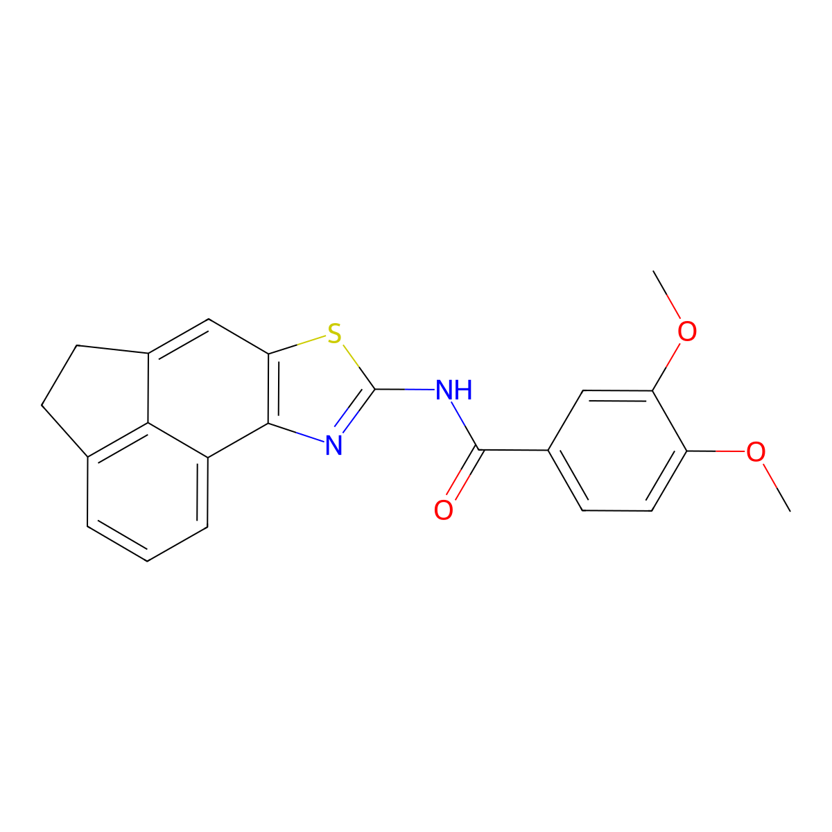 N-(4,5-dihydroacenaphtho[5,4-d]thiazol-8-yl)-3,4-dimethoxybenzamide molecular structure, CAS 441290-47-7