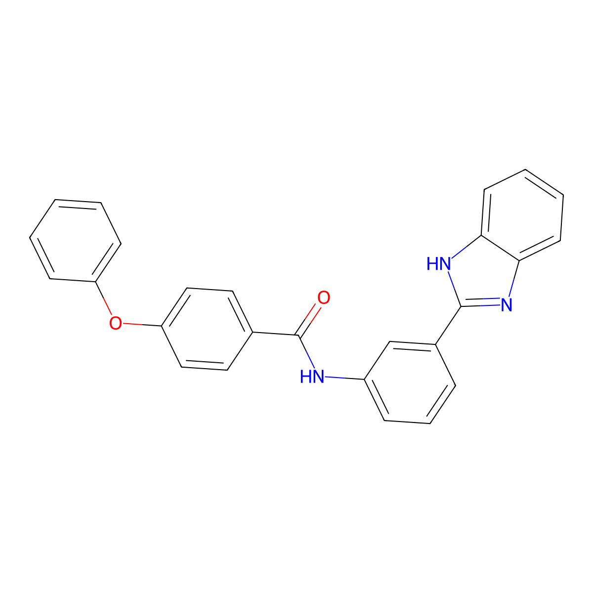N-[3-(1H-benzimidazol-2-yl)phenyl]-4-phenoxybenzamide molecular structure, CAS 441290-63-7
