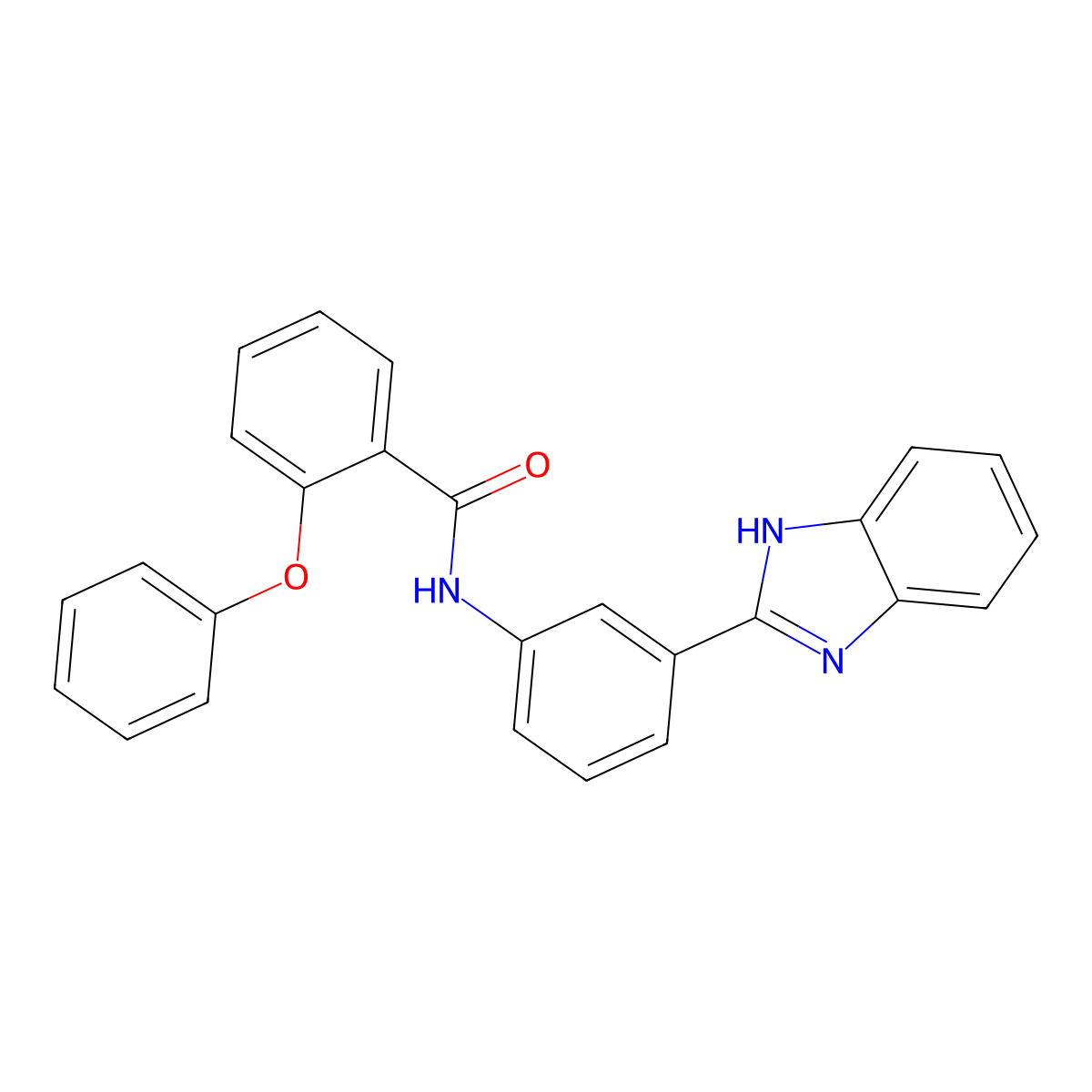 N-(3-(1H-benzo[d]imidazol-2-yl)phenyl)-2-phenoxybenzamide molecular structure, CAS 441290-64-8