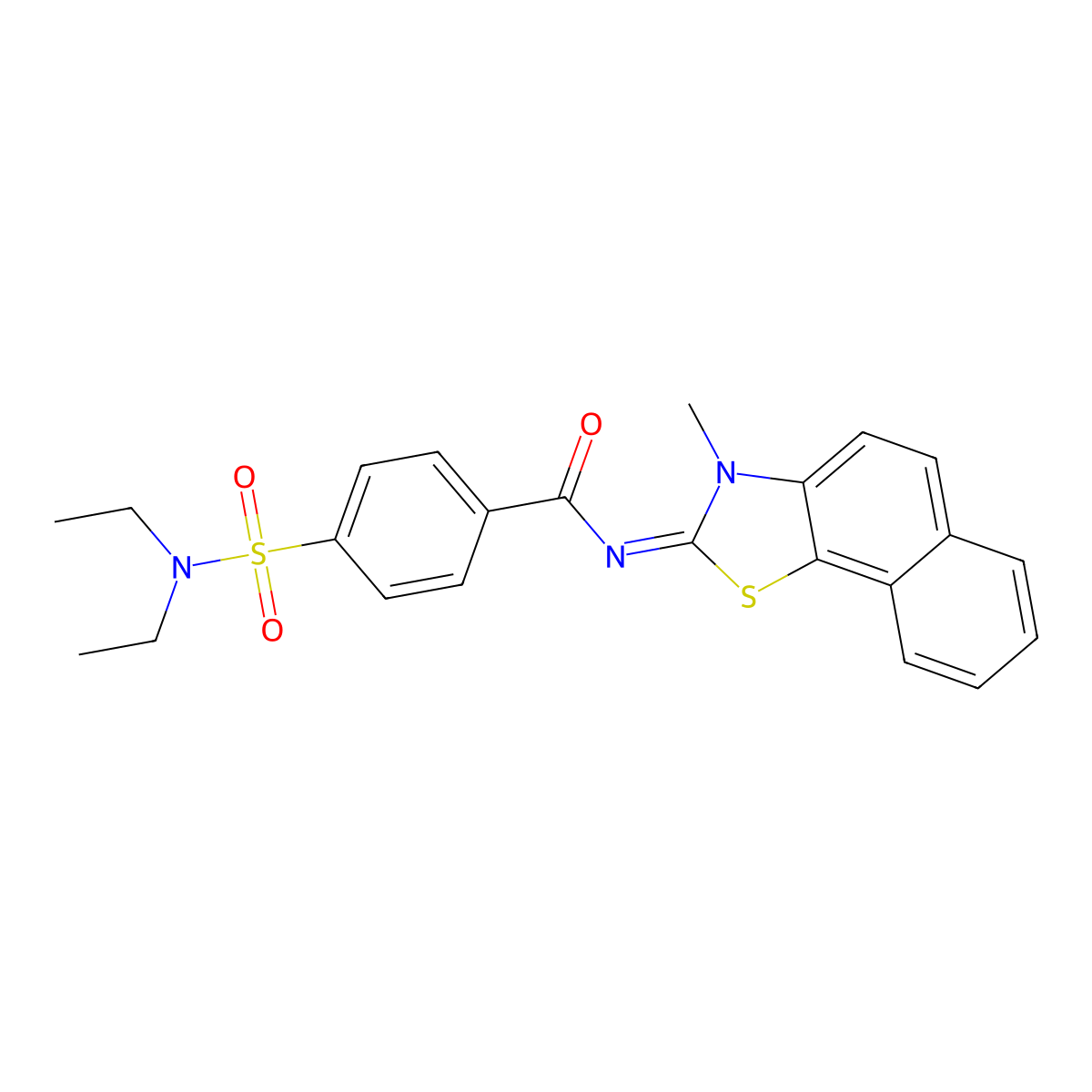 (E)-4-(N,N-diethylsulfamoyl)-N-(3-methylnaphtho[2,1-d]thiazol-2(3H)-ylidene)benzamide molecular structure, CAS 441290-77-3