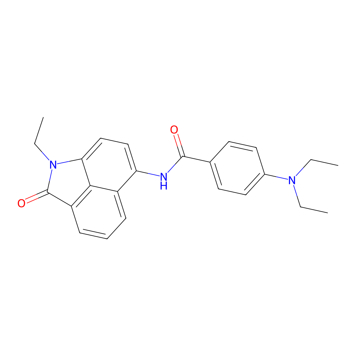 4-(diethylamino)-N-(1-ethyl-2-oxo-1,2-dihydrobenzo[cd]indol-6-yl)benzamide molecular structure, CAS 441291-05-0