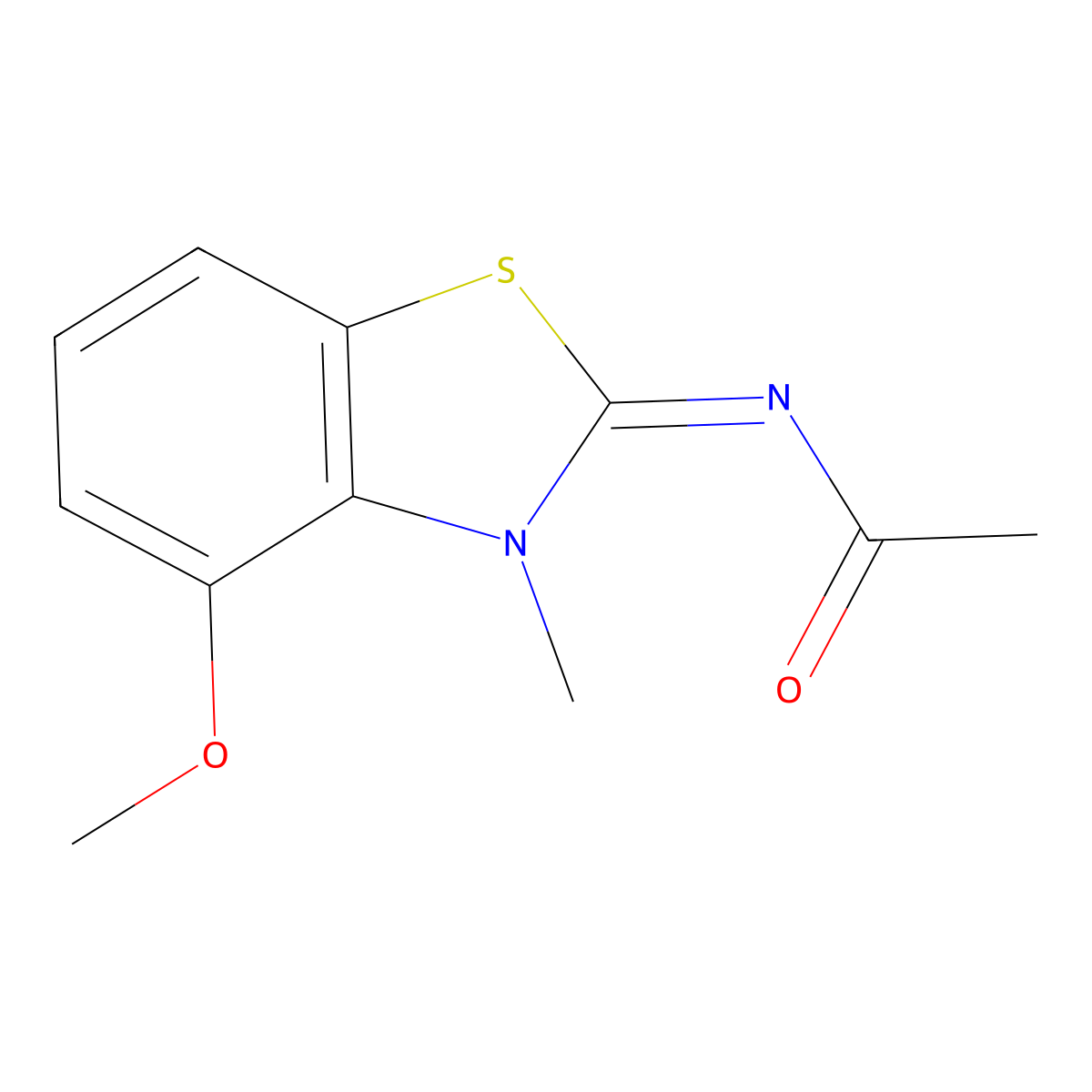 (E)-N-(4-methoxy-3-methylbenzo[d]thiazol-2(3H)-ylidene)acetamide molecular structure, CAS 441291-14-1