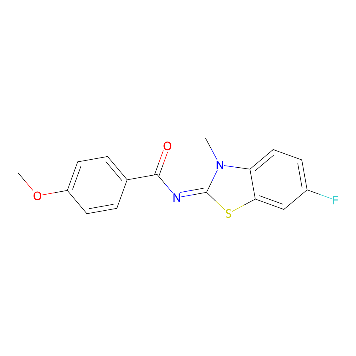 (E)-N-(6-fluoro-3-methylbenzo[d]thiazol-2(3H)-ylidene)-4-methoxybenzamide molecular structure, CAS 441291-21-0