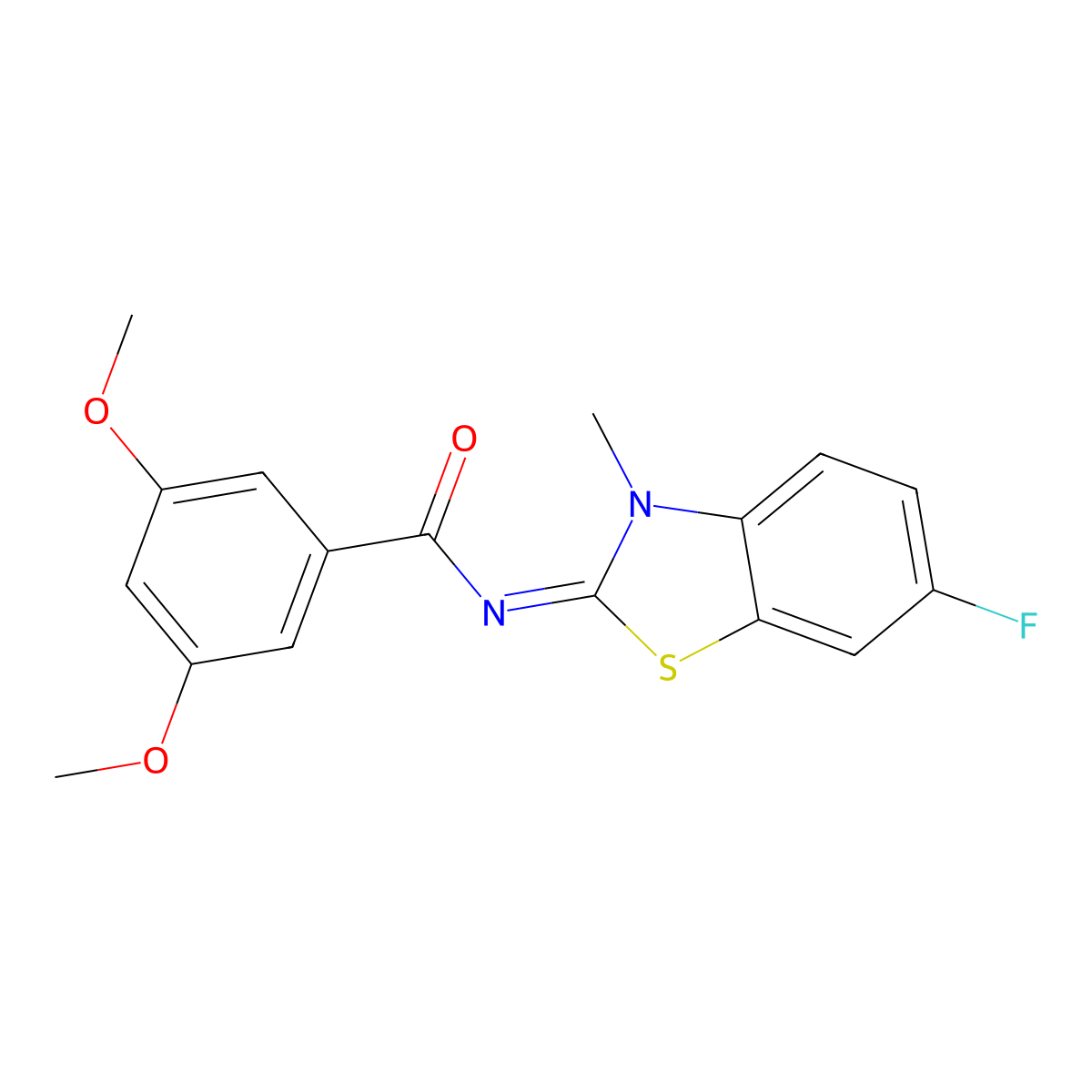 (E)-N-(6-fluoro-3-methylbenzo[d]thiazol-2(3H)-ylidene)-3,5-dimethoxybenzamide molecular structure, CAS 441291-25-4
